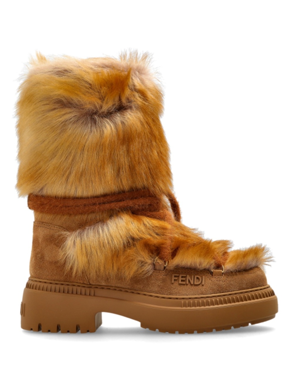 FENDI Apres Chic shearling suede leather snow boots